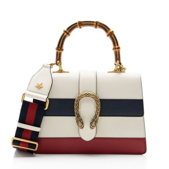 Gucci Handbags - Gucci Leather Bamboo Dionysus Medium Top Handle